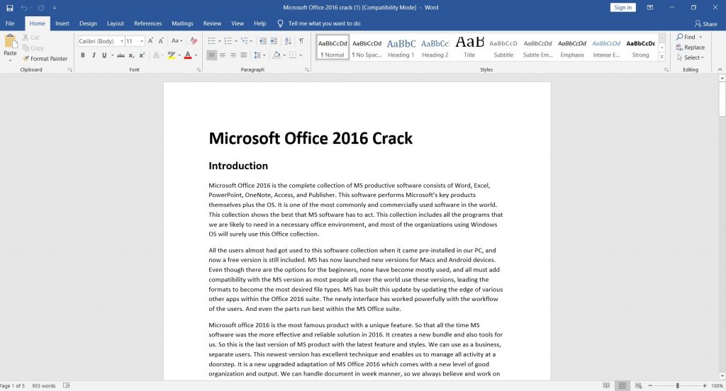 Microsoft Office 2016 Full Crack + Product key [100%Working]