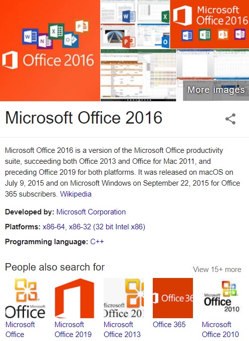 what is included in microsoft office professional plus 2016